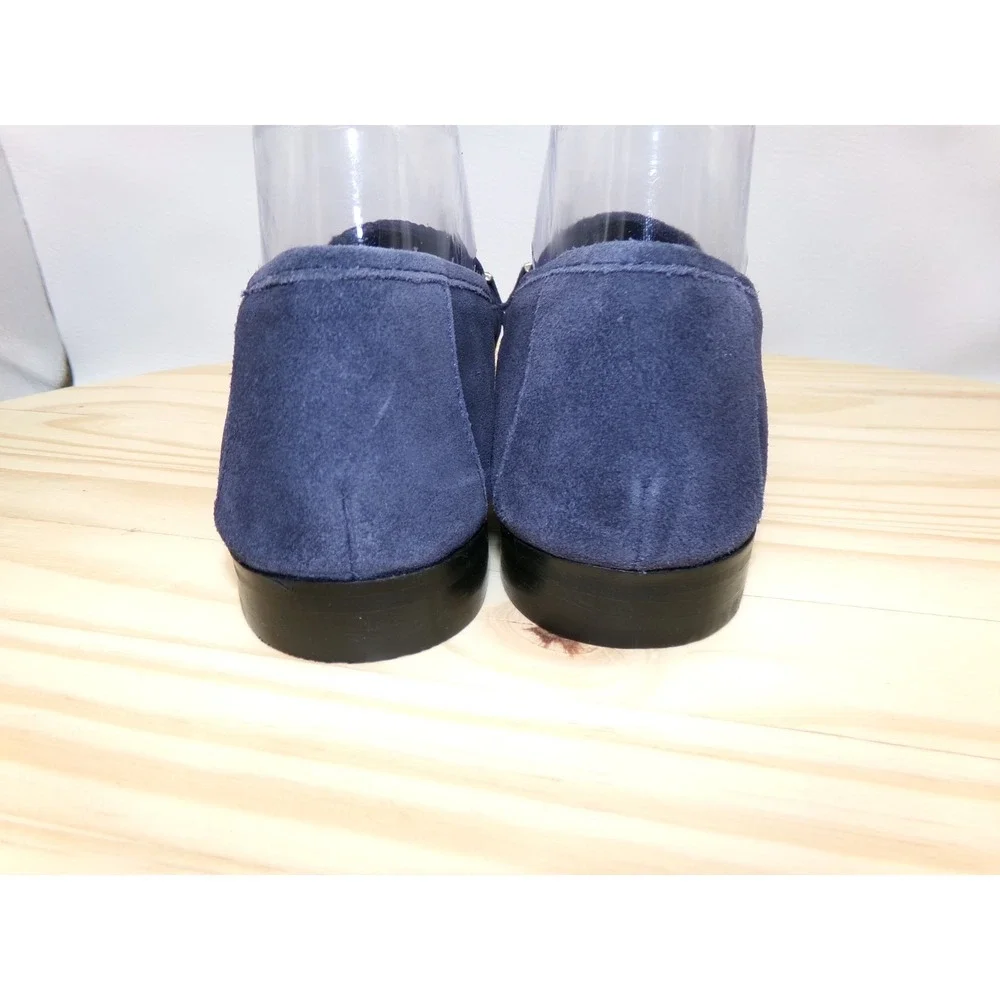 Hotter Horse Bit Loafers Shoes Womens Blue Size 9 Suede Slip On - Picture 3 of 8